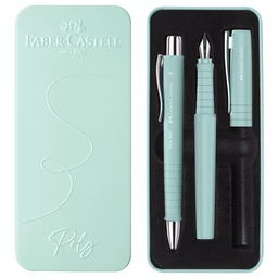 [103385] Set stilo B Poly Pen + sfera 0,7mm Poly Ball fusto caribic blue Faber Castell