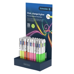 [103461] Expo 36 penne a sfera Take 4 colori assortiti neon Schneider
