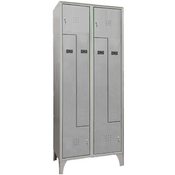 [103610] Armadio spogliatoio in metallo salvaspazio a 4 ante a L 80x50xH195cm grigio 717/