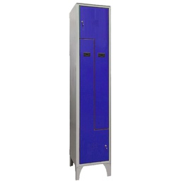 [103612] Armadio spogliatoio in metallo salvaspazio a 2 ante a L 40x50xH195cm grigio con