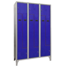 [103614] Armadio spogliatoio in metallo salvaspazio a 6 ante a L 120x50xH195cm grigio con