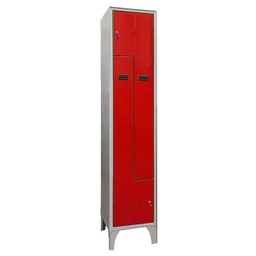 [103615] Armadio spogliatoio in metallo salvaspazio a 2 ante a L 40x50xH195cm grigio con