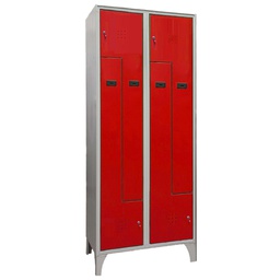 [103616] Armadio spogliatoio in metallo salvaspazio a 4 ante a L 80x50xH195cm grigio con