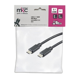 [103598] Cavo USB 2.0 100W 480Mbps con connettori C-C - 2mt