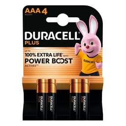 [103668] Blister 4 pile MN2400 Duracell PLUS POWERBOOST - MINISTILO AAA