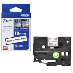 [BROTZEN241] Brother Nastro TZEN241   da 18 mm (8 m Nero/Bianco