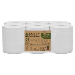 [103770] Asciugamano  Centrefeed Simplify in rotolo 450 strappi Centrefeed L90m x D18,5cm