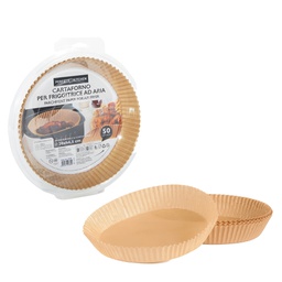 [103907] Conf 50 Vaschette cartaforno per friggitrice ad aria in astuccio D20cm x H4,5cm