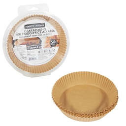 [103908] Conf 50 Vaschette cartaforno per friggitrice ad aria in astuccio D16cm x H4,5cm
