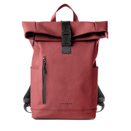[103966] Zaino Roll-top Drop2Go gomma antipioggia dim. 30x42x14cm bordeaux InTempo