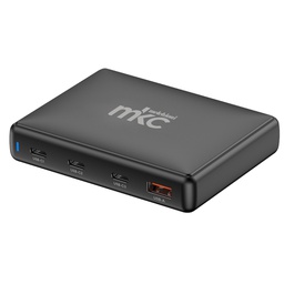 [103983] Caricatore USB 140W  23USB-C+ 1 USB-A Nero -Mkc