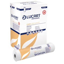 [103800] Lenzuolino medico in rotolo EASY 250 WHITE 53cmx50m bianco Lucart