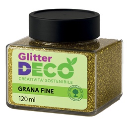 [103891] Glitter Bio grana fine flacone 120ml oro Deco