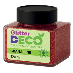 [103893] Glitter Bio grana fine flacone 120ml rosso Deco