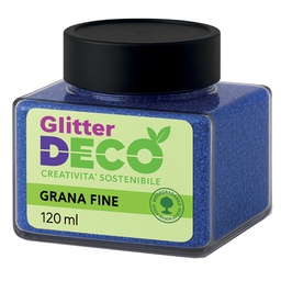 [103894] Glitter Bio grana fine flacone 120ml blu Deco