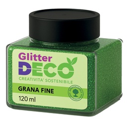 [103895] Glitter Bio grana fine flacone 120ml verde Deco