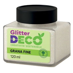 [103896] Glitter Bio grana fine flacone 120ml iridescente Deco
