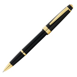 [104020] Penna roller Bailey Light punta F fusto nero/oro Cross