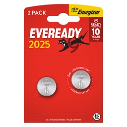 [104107] BLISTER 2 MICROPILE A PASTIGLIA CR2025 LITIO 3V ENERGIZER