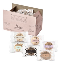 [105226] Scatola 200 biscotti al burro assortiti 6 gusti 1250gr Loison