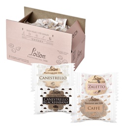 [105228] Scatola 200 biscotti al burro assortiti 4 gusti classici 1250gr Loison