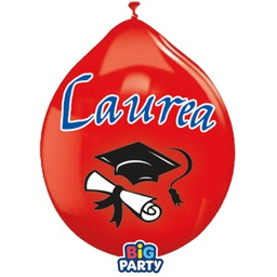 [104164] Busta 10 palloncini in lattice D26cm Laurea Big Party