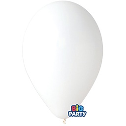 [104167] Busta 10 palloncini in lattice D30cm Bianco Big Party