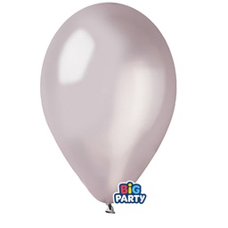 [104178] Busta 12 palloncini in lattice D26cm Metal Argento Big Party