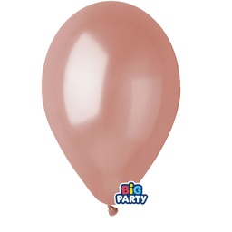 [104181] Busta 12 palloncini in lattice D26cm Metal Rosa gold Big Party