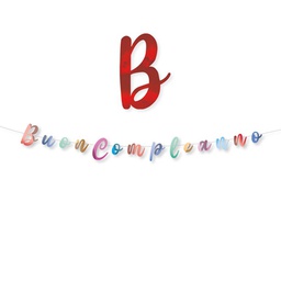 [104200] Festone in cartoncino Buon compleanno Big Party