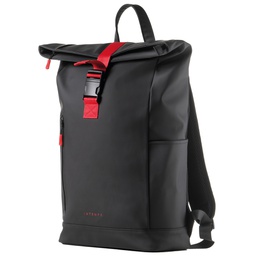[104217] Zaino Roll-top Drop2Go gomma antipioggia dim. 30x42x14cm nero InTempo