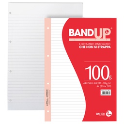[104228] Ricambi forati rinforzati BandUP A4 100gr 40fg 1 rigo BM
