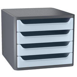 [104376] Cassettiera 4 cassetti 1400 F grigio-azzurro chiaro First by Cep