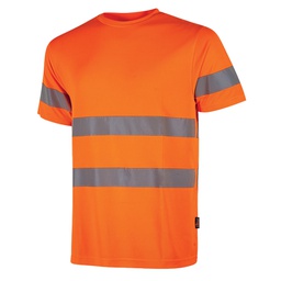 [104548] Pack 3 T-shirt alta visibilitA' Mizar manica corta tg M arancio fluo U-Power