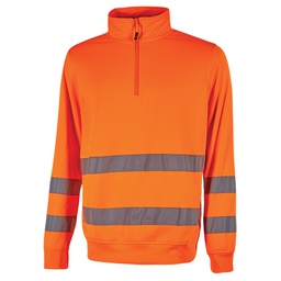 [104560] Felpa alta visibilitA' Felis mezza zip tg M arancio fluo U-Power