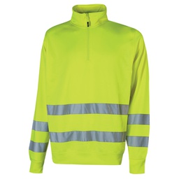 [104567] Felpa alta visibilitA' Felis mezza zip tg XXL giallo fluo U-Power