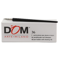 [104649] Set 36pz pennino + manico portapennini nero DOM