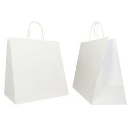 [104674] 25 Shoppers in carta kraft 28x17x29cm Twisted Large bianco