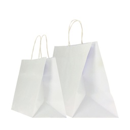 [104676] 25 Shoppers in carta kraft 32x23x35cm Twisted XLarge bianco