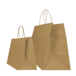 [104677] 25 Shoppers in carta biokraft 32x23x35cm Twisted XLarge avana