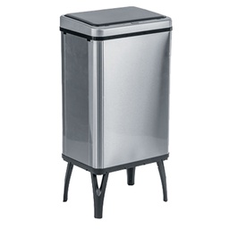 [104762] Gettacarte pieghevole Houdini 40L 35,5x26x71,5cm inox/nero Medial