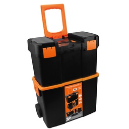 [104797] Valigetta in plastica con 2 ruote e maniglia e 36 utensili Fischer Darex