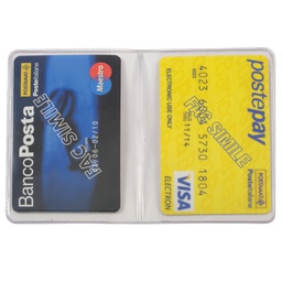 [104811] Conf 50 Portacard BICARD in pvc cristal a 2 tasche a copertina ALPLAST