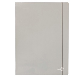 [104817] Cartellina 3 lembi con elastico dorso 1 cm, f.to A4 grigio chiaro BM