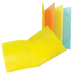 [104820] Cartella 3 lembi con elastico angolare Spring dorso piatto regolabile in PP 4 co
