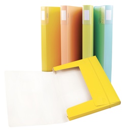 [104821] Cartella 3 lembi con elastico Spring dorso 3cm in PP 4 colori assortiti Colorosa