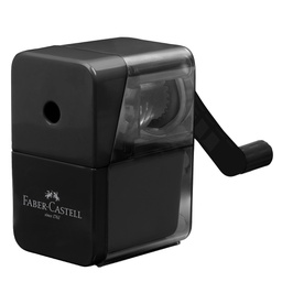 [104842] Temperamatite con manovella 1 foro nero Faber-Castell