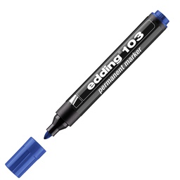[104860] Marcatore permanente 103 punta conica blu Edding