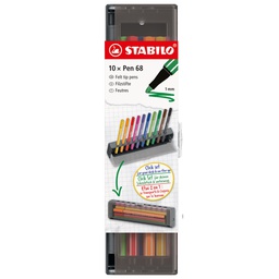 [104894] Click set 10 pennarelli Stabilo Pen 68 colori assortiti