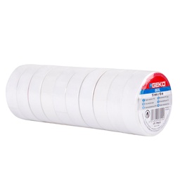 [104903] Nastro adesivo isolante 15mmx10mt bianco Geko